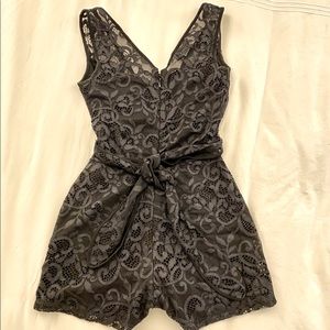 BEBE Black Lace Romper